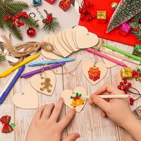 10Pcs Ornaments De Madera En Forma De Corazón Grande 8cm DIY Para Manualidades No Terminadas Proveniente De China Continental - details 5