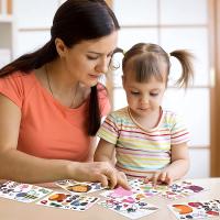 Juego Educativo Para Niños Y Niñas De 12 Hojas Puzles DIY De Animales Faces Divertidos Y Educativos Regalos Para Niños - details 2
