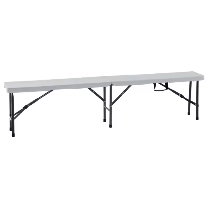 COFAN - Banco plegable de polietileno de alta densidad | Estructura de acero con sistema plegable | Con asa para transportar - 1