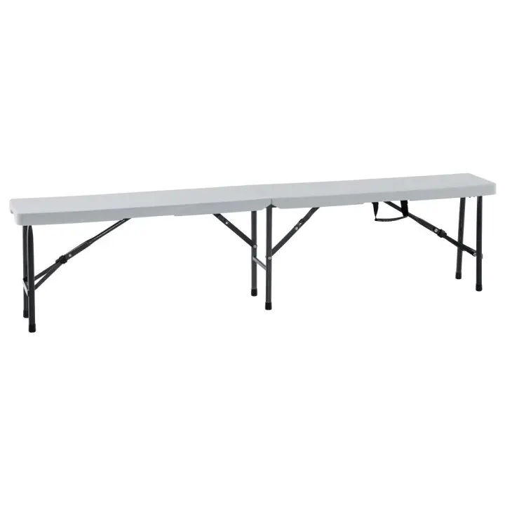 COFAN - Banco plegable de polietileno de alta densidad | Estructura de acero con sistema plegable | Con asa para transportar - 1