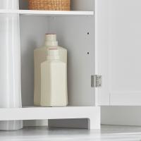 SoBuy BZR18-II-W Mueble para Debajo del Lavabo Armario de Baño de Suelo con 1 Estante y 2 Puertas 60 x 30 x 60 cm ES - details 2