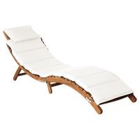 vidaXL Tumbonas con cojines 2 uds madera maciza acacia Gris oscuro, Crema, Beige Sillas de Exterior Ideal para jardín, playa, piscina, terraza Tumbona Piscina Tumbonas Playa Tumbonas Jardín Exterior - details 0