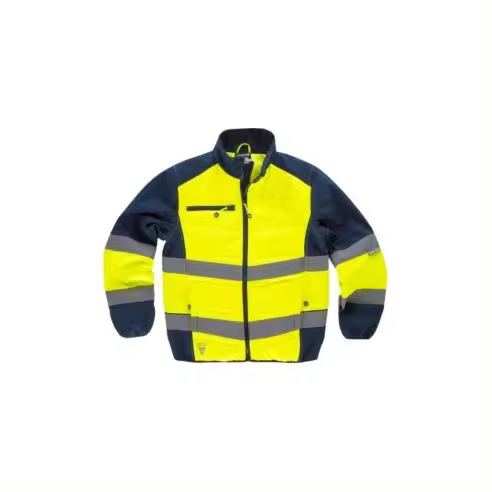 Chaqueta Acolchada Workshell de Alta Visibilidad con Cintas Inclinadas - 1