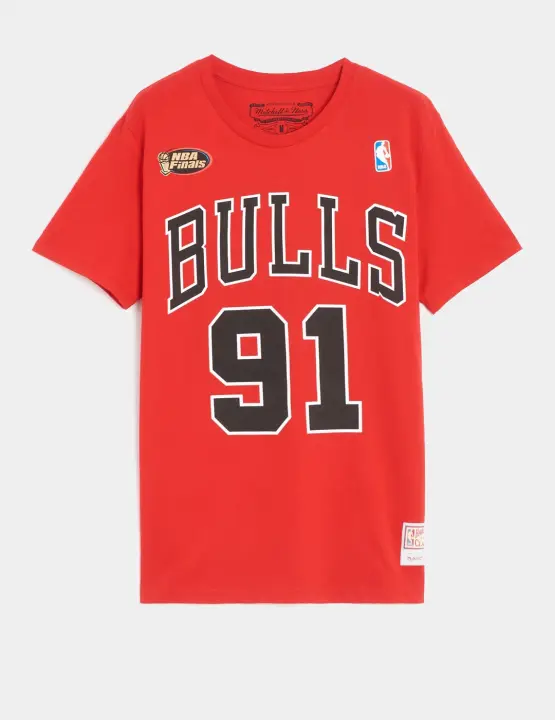 Camiseta Mitchell & Ness N&N Tee Bulls Rodman Roja - 1