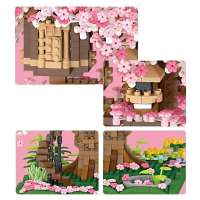 Juguete Educativo Para Niños Casa En Un Árbol De Cerezo Miniatura Bloques De Construcción Micro De Alta Calidad Con Flor De Cerezo Para Juego De Construcción - details 8