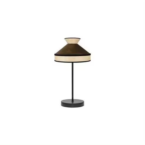 FABRILAMP Lámpara de Mesa Fabrizio 1xe14 Natural/marron 45x20x20 Cm - Elegante Diseño - 1