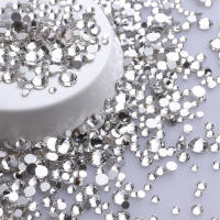 1440Pcs Cristales De Vidrio AB Para Arte De Uñas DIY Tamaños Mixtos Adhesivo Negro Rhinestones Redondos Para Decoración De Uñas - details 0