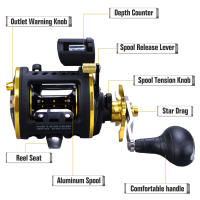 Carrete De Pesca En El Agua Salada Sougayilang Carrete De Arroqueo Con Carril Para Barco Oceánico Carrete De Pesca Redonda Para Baitcasting Pesca En Oceano - details 5