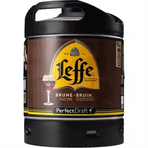 1 ud x Barril Leffe Brune 6 L sólo apto para usar en grifo Perfect Draft de Philips - Cerveza Brown Ale Tostada Belga de Abadía. - 1