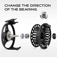 Carrete De Pesca Al Fly Sougayilang CNC Machined Aluminio Cuerpo Acero Inoxidable Eje Principal Knob Antideslizante 5/6 Pesca - details 9