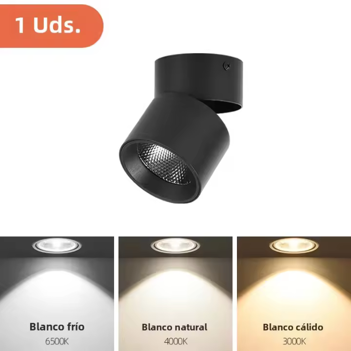 Luces De Traxa LED De Aluminio Montaje En Superficie Ajustables Y Plegables Para Iluminación De Cocina Hogar Y Tiendas - 1