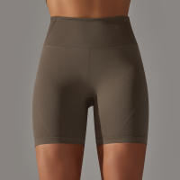 Shorts De Yoga De Cintura Alta Con Control De Abdomen Leggings De Fitness Con Rayas Resistentes Al Agachamiento Shorts De Entrenamiento Sin Costuras - details 25