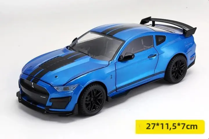 Coche De Juguete Mustang GT500 De 1/18 Aleación De Metal Con Luz Y Sonido Coche Deportivo Super Para Niños Regalos De Cumpleaños - 1