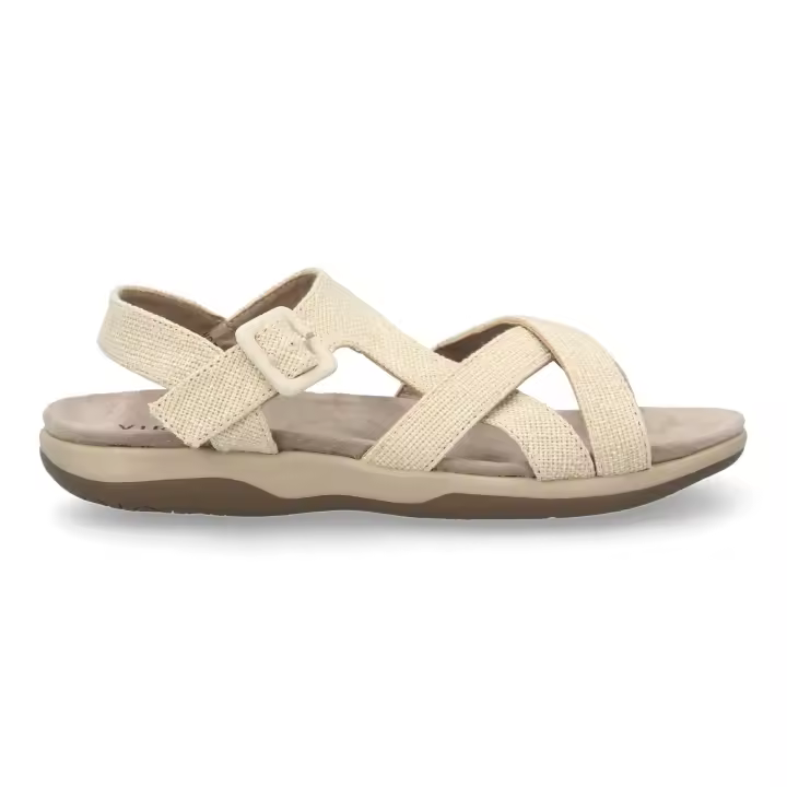 PuntoSalao Sandalias planas cómodas para mujer color beige VR5-1655 - 1