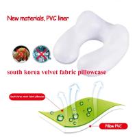 Almohada De Viaje En Forma De U Inflable Para Avión Almohada De Cuello Cómoda Accesorios De Viaje Textil Azul Adecuada Para Descansar En Casa - details 4