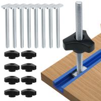 Kit De Tornillos Y Tornillos De Cabeza Redonda Para Herramientas Manuales 10/16 Piezas Miter Track Sliding Nut T-Slider T Slot Set - details 0