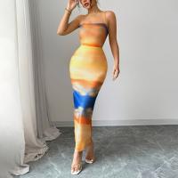 Vestido De Mujer Verano 2025 Sin Mangas Bodycon Midi Con Estampado De Atardecer Vestido De Boda Fiesta Cocktail De Cintura Natural Long Skirt - details 2