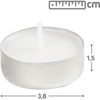 Start Electric | Pack de Velas de Té Blancas sin Perfumar (50/100 unidades) - Duración 4 horas | Velas decorativas para hogar y eventos | Marca Lumar - details 1