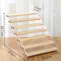 Exhibidor De Madera Acrílica De 2-7 Capas Para Cosméticos Perfumes Cupcakes Organizador De Muñecas Figuras De Acción Y Modelos Estantería De Almacenamiento Para El Hogar - details 2