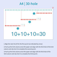 Pulverizador De Papel De 10 Agujeros Portátil Soporta Multiples Pulverización 20/26/30 Capacidad De 10 Hojas Para Cuaderno A4 A5 B5 - details 14