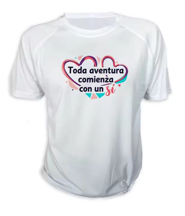 MERCHANDMANIA CAMISETA frase motivadora amor aventura san valentin tshirt - 1