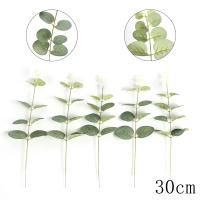 5/10Pcs Hojas De Eucalipto Artificiales Verdes Para Decoración De Boda Jardín Exterior Hogar Adornos De Mesa Corona Accesorios - details 8