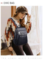 Mochila Vintage de cuero suave para mujer, bolso de hombro femenino, bolso de viaje informal, mochila escolar, 5 colores - details 3