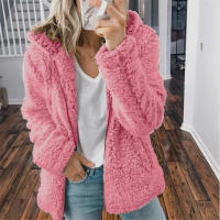 Nueva Chaqueta De Mujer Con Capucha Y Cremallera Abrigo Grueso Y Cálido De Fieltro Sólido Largo Y Suelto Para Invierno Moda Femenina Con Bolsillos Y Cierre De Cremallera - details 8