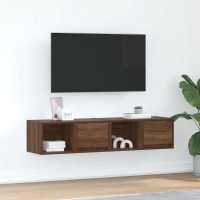 vidaXL Muebles para TV 2 uds madera 60x31x25,5 cm en color Roble artisan/Roble ahumado/Roble negro y más | almacenamiento funcional diseño moderno para baño dormitorio sala - details 6