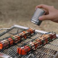 Cesta De Barbacoa Portátil De Acero Inoxidable Y Antideslizante Para Asador Herramientas De Barbecue Para Carne Y Hamburguesas - details 4