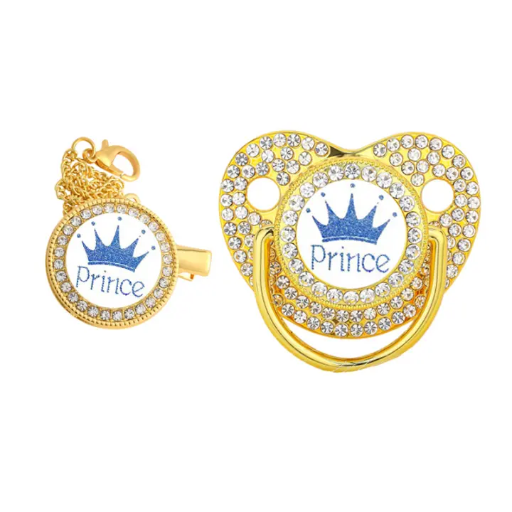 Cadena De Chupete Crown Para Bebés Recién Nacidos Clip De Silicona Libre De BPA Accesorio De Dorsal Para Niños Recién Nacidos Y Bebés Menores De 24 Meses Regalo Para Baño De Olla - 1