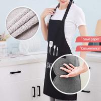 Delantal de Cocina Con 1 bolsos delantales de chef ajustables Delantal profesional para Cocina Casa Restaurante Barbacoa Cocina Jardinería para helbres Mujeres (Negro) - details 1