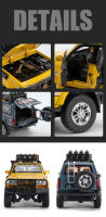 Coche De Juguete a Escala 1:24 Land Cruiser LC80 Con 6 Puertas Abiertas Luz Y Sonido Función De Retroceso Regalo Para Niños - details 7