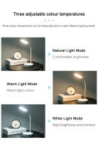 Lámpara De Escritorio LED Táctil Recargable USB Con 3 Niveles De Iluminación Protección Ocular Plegable Para Dormitorio Luz Nocturna Para Mesa - details 2