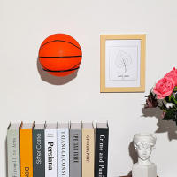 Estante De Exhibición De Baloncesto Y Fútbol De Acero Inoxidable Montado En La Pared Soporte Espacioso Para Deportes Decoración Para Sala De Estar Organizador De Espacio - details 1