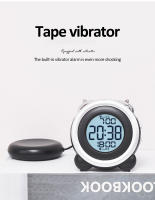 Reloj De Alarma Multifuncional Con Vibración Y Luz Backlight Mostrador Decorativo Con Fecha Doble Alarma Y Visualización De La Semana Material Plástico Estilo Moderno Negro/Blanco - details 6