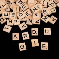 100Pcs Letras De Madera Para Scrabble Decoración DIY Para Hogar Boda Fiesta Juguete Educativo Para Niños Alfabeto En Madera - details 1
