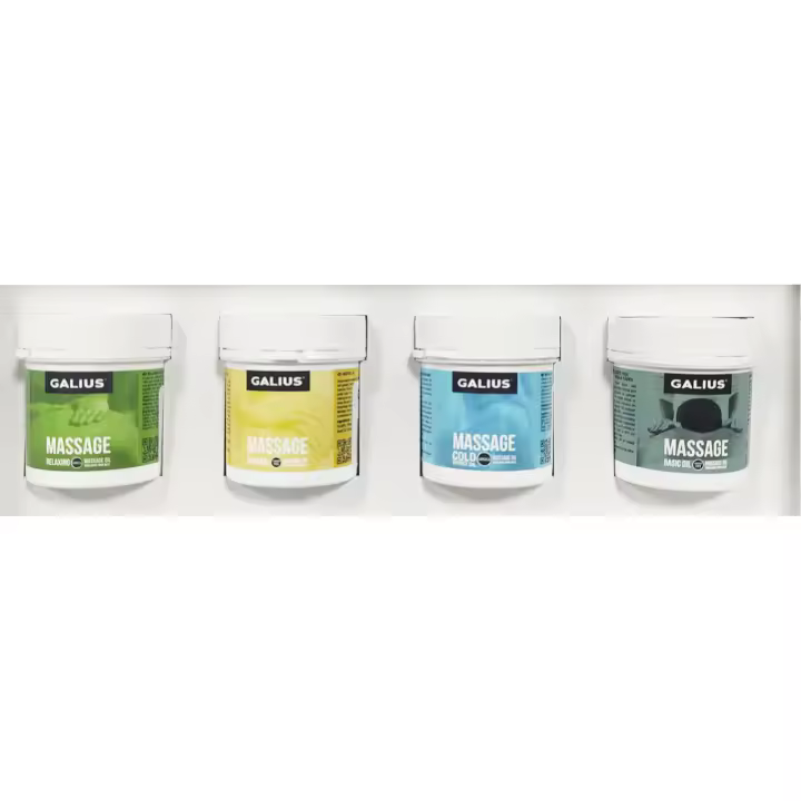 Aceites Solido de Masajes pack 4 botes de 100ml, Neutro ideal para combinar con tus aceites esenciales , Basic con un ligero olor a romero, Relajante mentolado, Efecto frio con árnica, no mancha, no derrama no gotea - 1