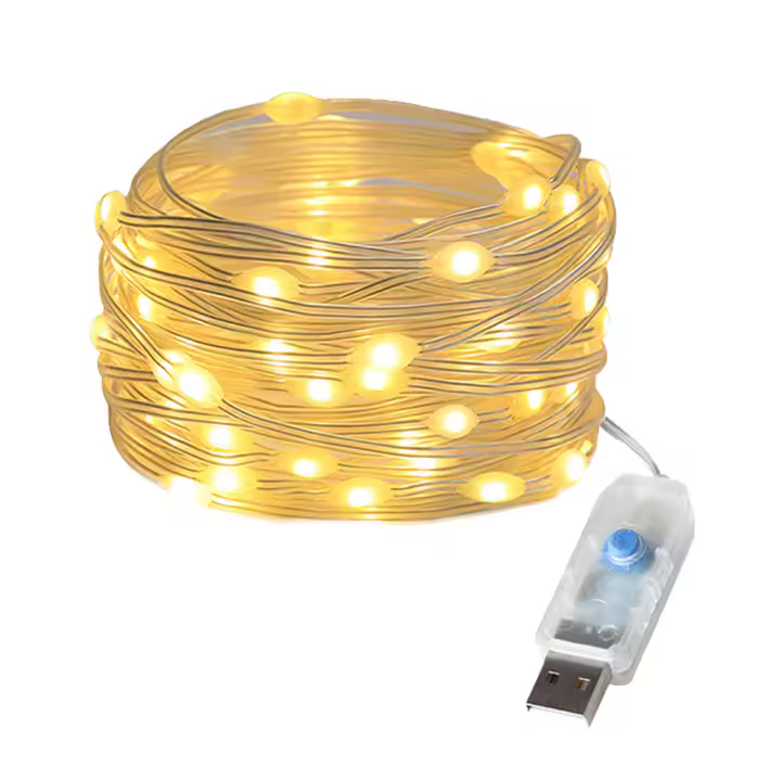 Luces Fae LED Para Navidad Y Bodas Decoración De Año Nuevo Y Fiesta Para Jardín Terraza Y Pared Cadenas De Luz USB Incluidas Disponibles En 2m/4m/5m/10m/20m - 1