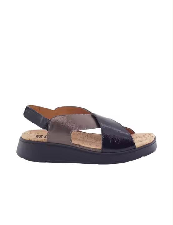 Escoolers Sandalia Piel Benton Plantilla Extraíble 16-Oslo Smog-Negra Mujer - Comodidad Estilo - 1