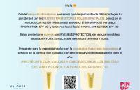 Valquer Laboratorios ¡NEW! Serum Facial Invisible Protection SPF 50+ Antiedad e Hidratante con un acabado totalmente invisible y sedoso. Combina una alta protección SPF 50+ contra los dañinos rayos UVA, UVB, y la luz azul HEV, protegiendo tu piel. - details 1