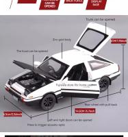 Modelo De Coche a Escala 1:32 Mzexoma Initial D Trueno AE86 En Aleación Juguetes Deportivos Para Niños Y Adultos - details 2