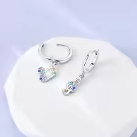 Pendientes De Aro De Plata 925 Para Mujer Con Zirconia Joyería De Moda Regalo Original Eardrop Pendientes Metálicos Tipo Aro - details 76