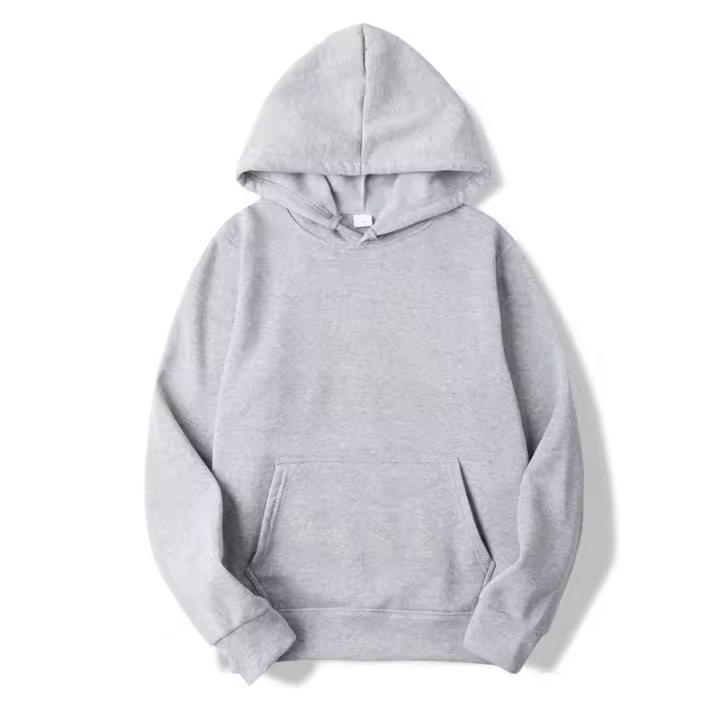 Nuevos Sudaderas Grises Sólidos Para Hombres Con Capucha Manga Larga Estilo Casual Con Bolsillos Ropa Deportiva Suelta Para Todas Las Estaciones - 1