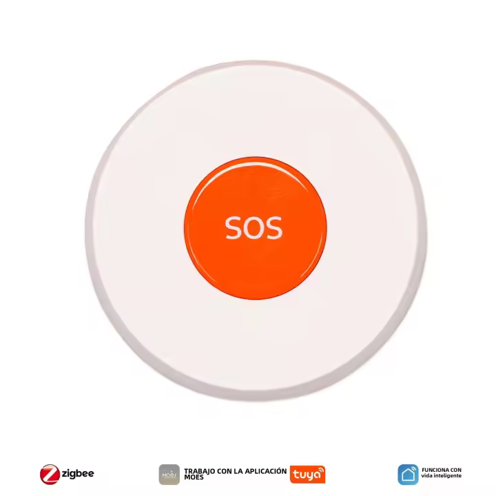 Botón De Alarma SOS ZigBee Tuya MOES Notificación APP Para Ayuda Emergente En Hogar Enfermería Para Ancianos Y Niños - 1