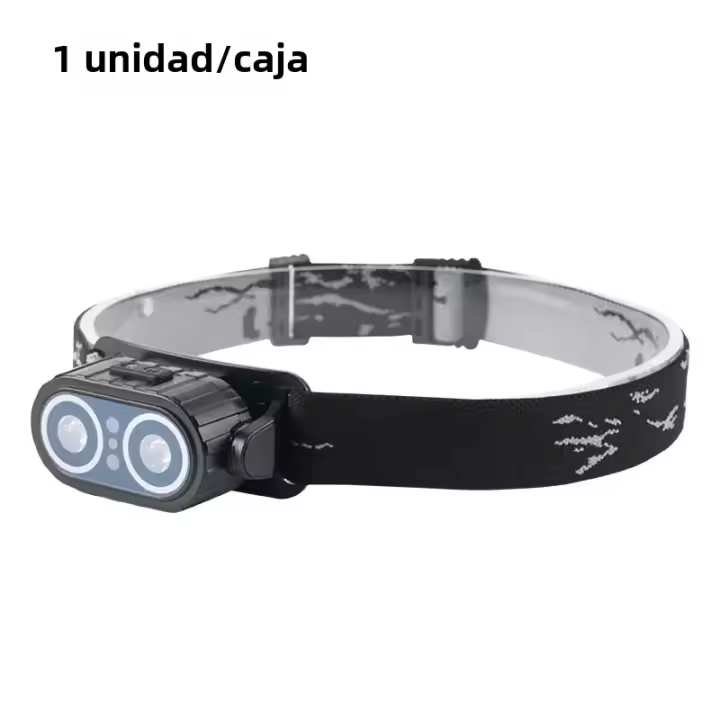 Linterna Frontal LED Recargable Mini Potente Con Sensor Para Camping Y Búsqueda Luz Táctica USB Impermeable Con Ángulo De Haz De 30° - 1