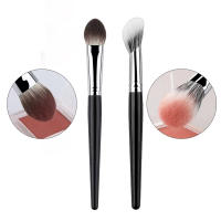 Cepillo De Maquillaje Para Rubor Pequeño Y Preciso De Pelo Sintético Mano De Madera Uso Con Polvo Blush Crema Y Líquido Herramienta De Maquillaje En Forma De Corazón Y Durazno - details 3