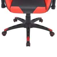 vidaXL Silla de escritorio reclinable Racing de cuero artificial roja - details 4