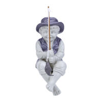 Estatua De Jardín Chico Pesca Resina Jardín Ornaments Divertido Escultura De Césped Decoración De Hogar 15*10cm - details 19