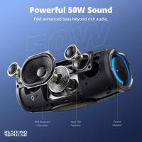 Altavoz Inalámbrico Portátil 50W Tronsmart Mirtune S100, Potencia de Sonido Máxima 60W, 20 Horas de Reproducción, Impermeable IPX7, Bluetooth 5.3, Ecualización Personalizable, Asa Retráctil, Ideal para Música en Fiestas al Aire Libre - details 0